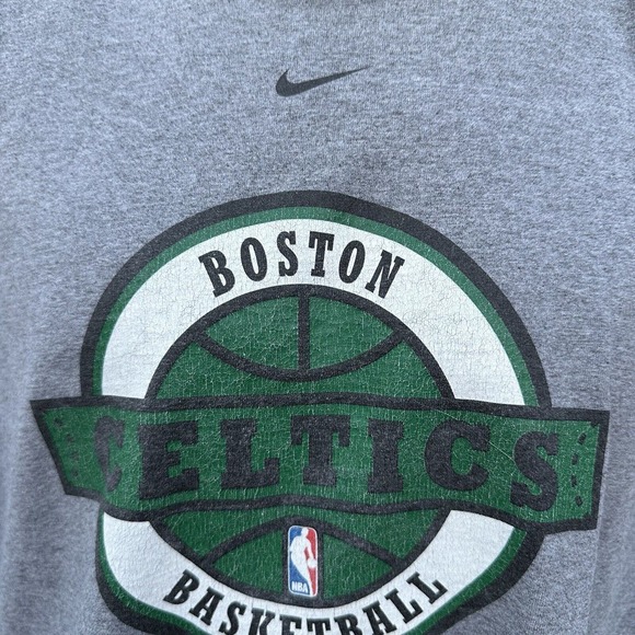 Vintage 90s Nike Boston Celtics Shirt Mens Plus Size XXL Center Swoosh NBA Gray - Picture 5 of 8